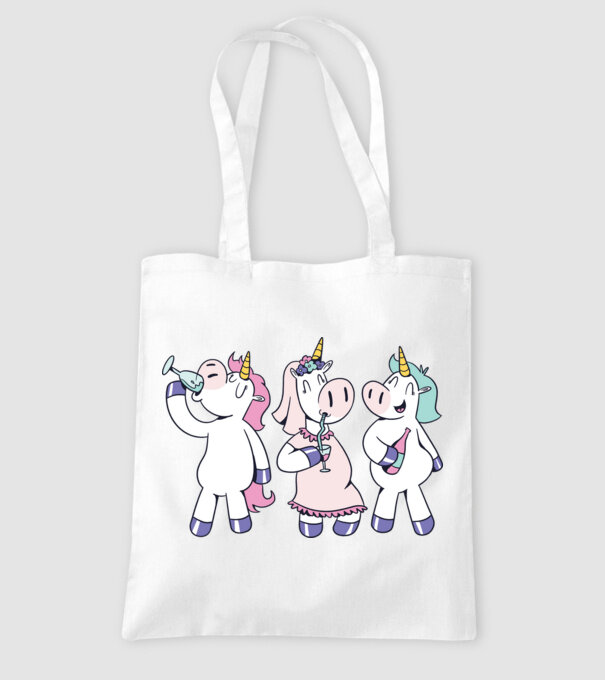 unicorn Bachelorette model alb pe tricou