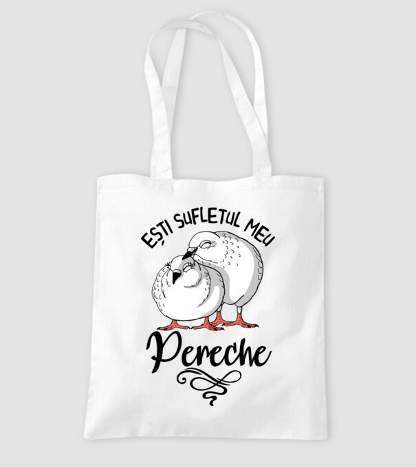 Valentine ești sufletul meu pereche model alb pe tricou
