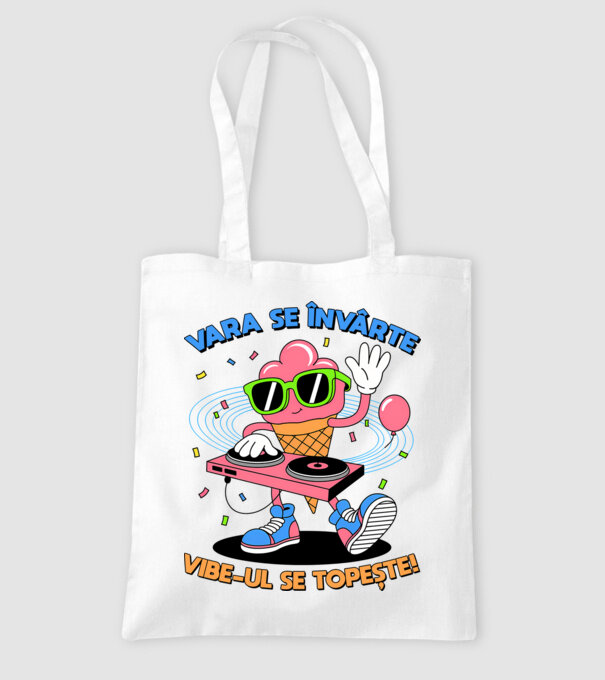 Vara se învârte model alb pe tricou