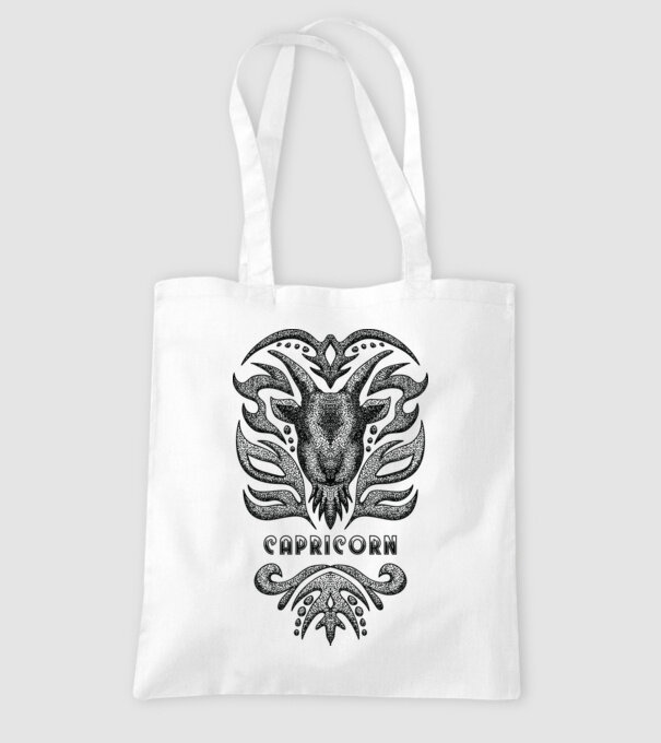Vintage zodiac capricorn model alb pe tricou