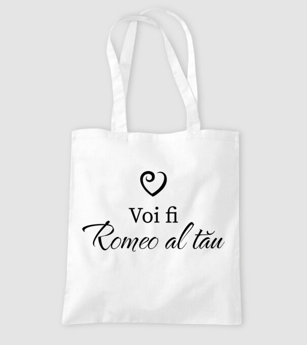 Voi fi Romeo al tău model alb pe tricou