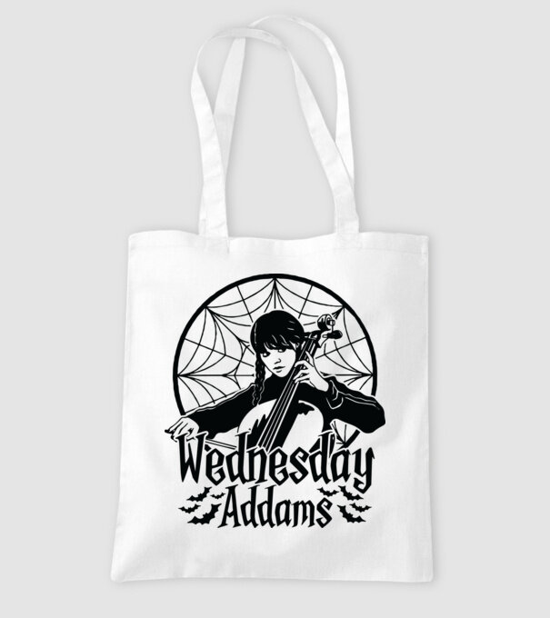 Wednesday Window model alb pe tricou