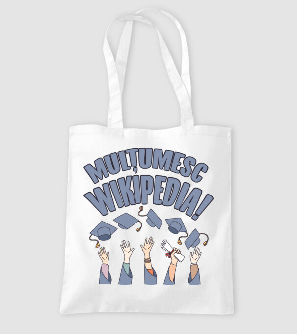 Wikipedia model alb pe tricou