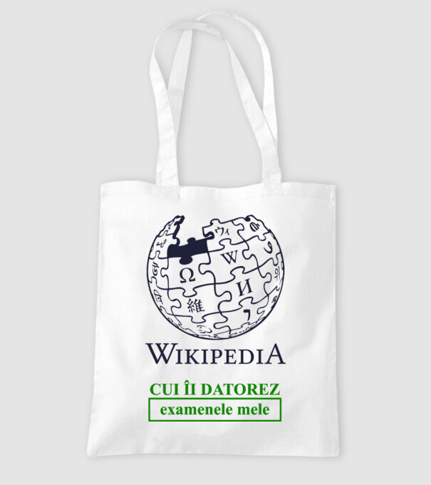 Wikipedia: cui îi datorez examenele mele model alb pe tricou