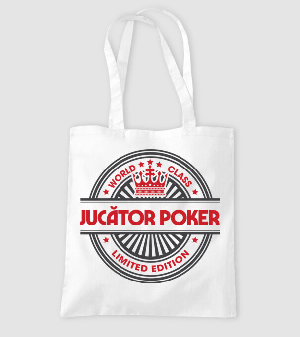 jucător poker model alb pe tricou