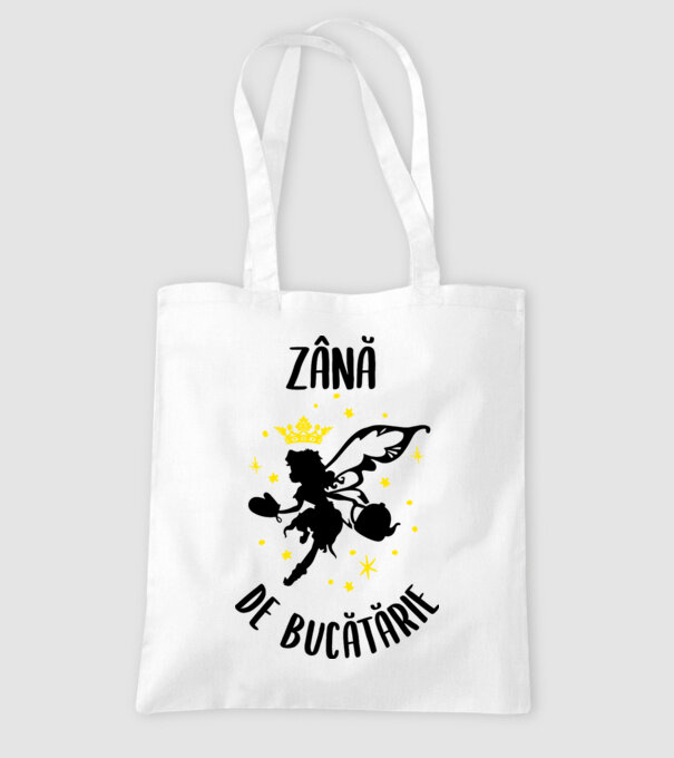 zână de bucătărie model alb pe tricou