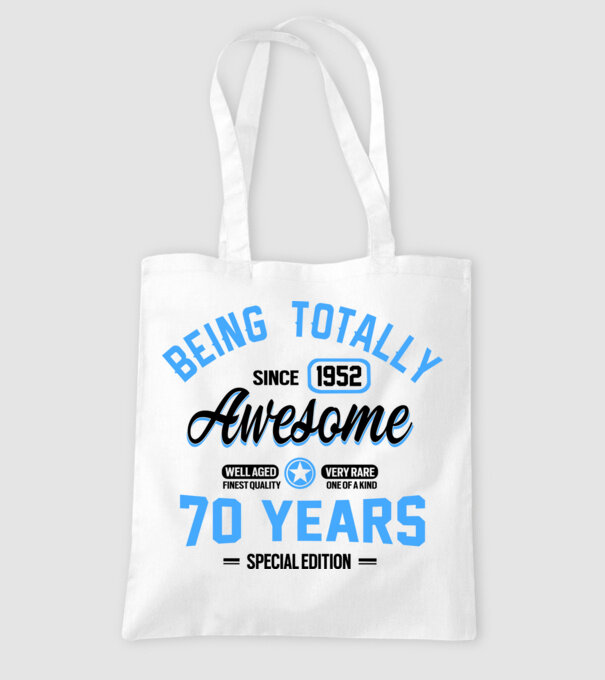 70 years of being totally awesome model alb pe tricou