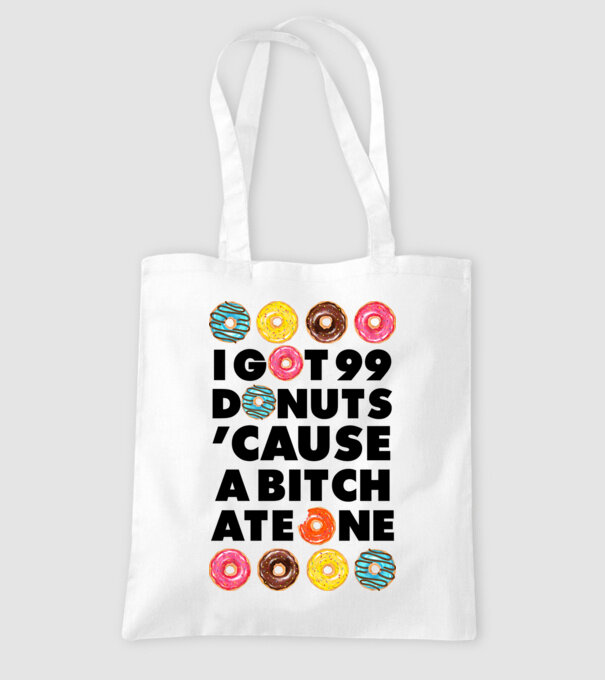 A bitch eat one model alb pe tricou