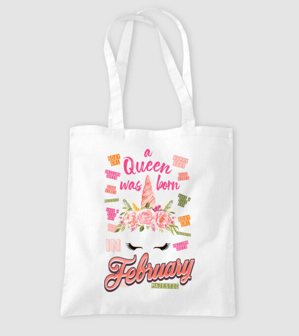 A queen was born in FEBRUÁR model alb pe tricou