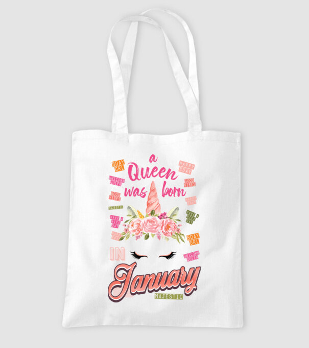 A queen was born in JANUÁR model alb pe tricou