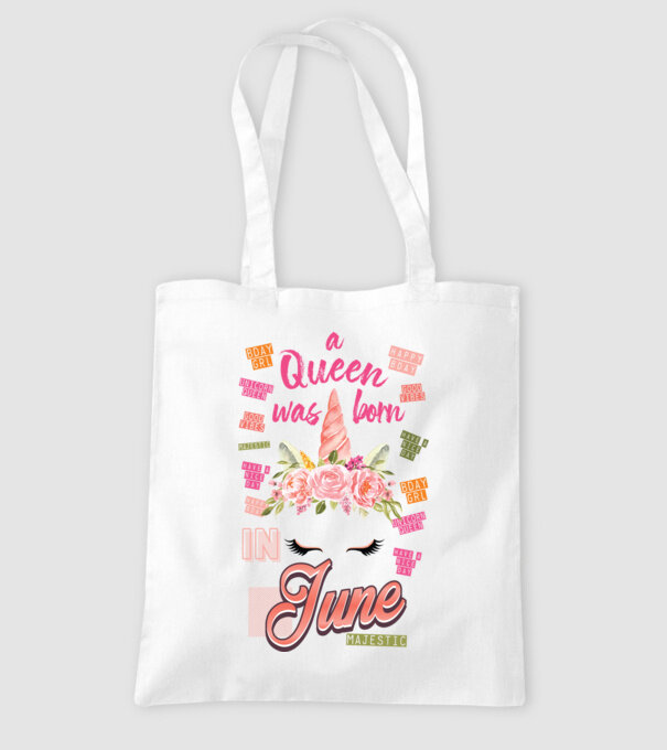 A queen was born in JÚNIUS model alb pe tricou