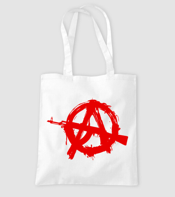 Akanarchy model alb pe tricou