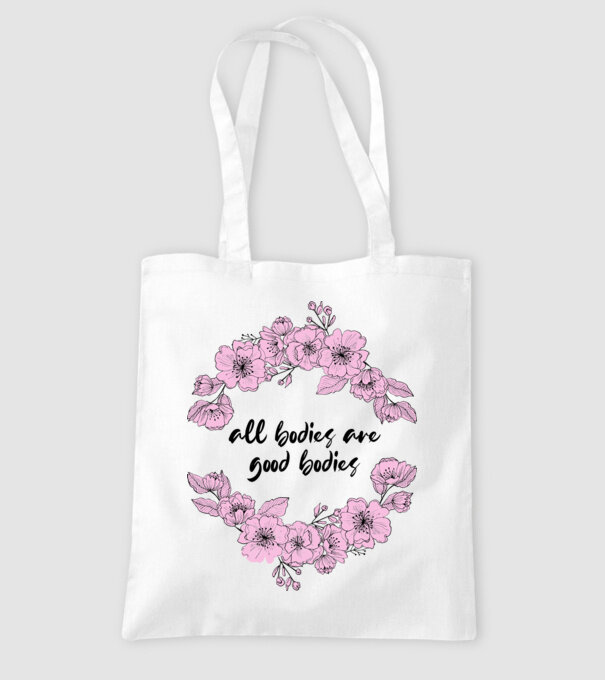 All bodies are good bodies floral model alb pe tricou