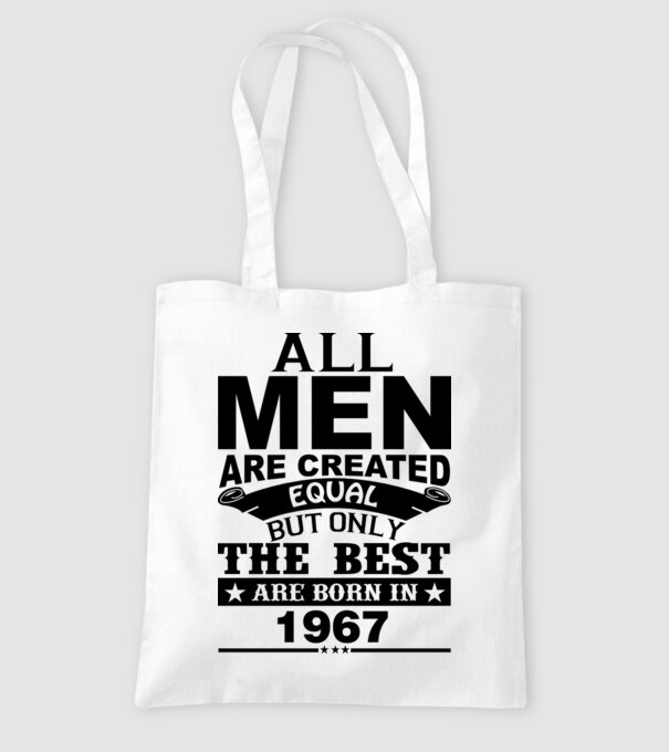 All men are created - 1967 model alb pe tricou