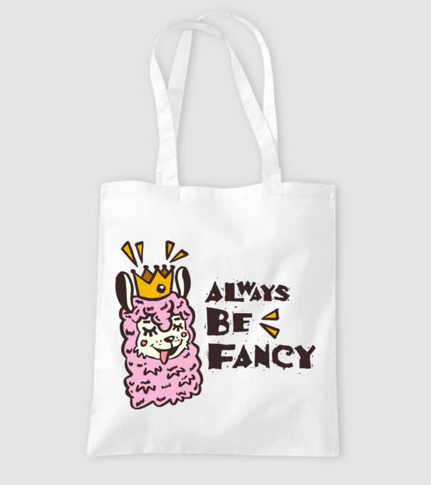 Always be fancy model alb pe tricou
