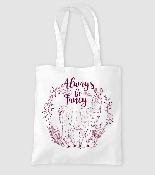 Always be fancy model alb pe tricou