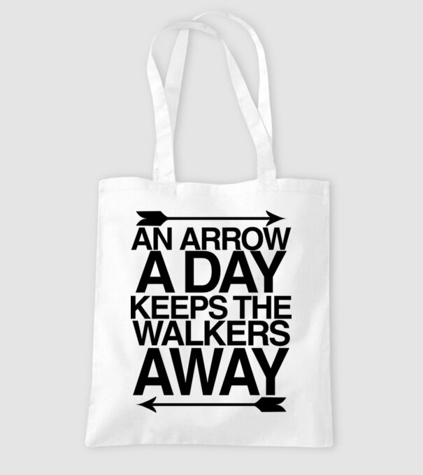 An arrow a day model alb pe tricou