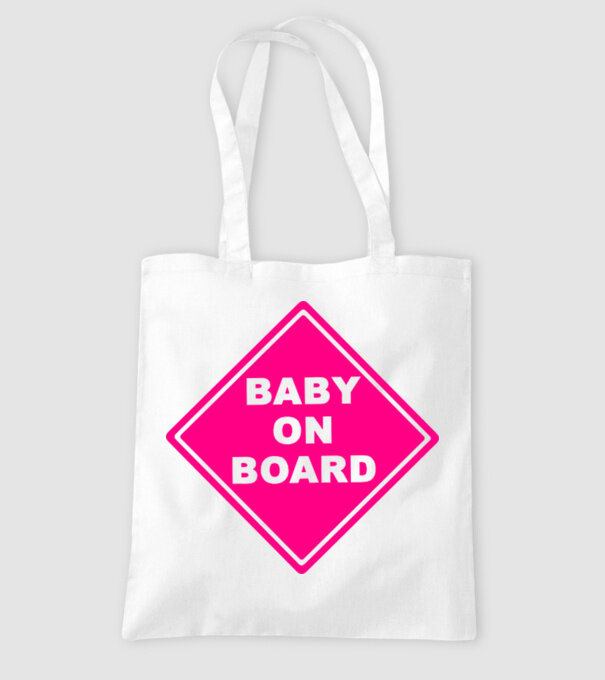 Baby on board model alb pe tricou