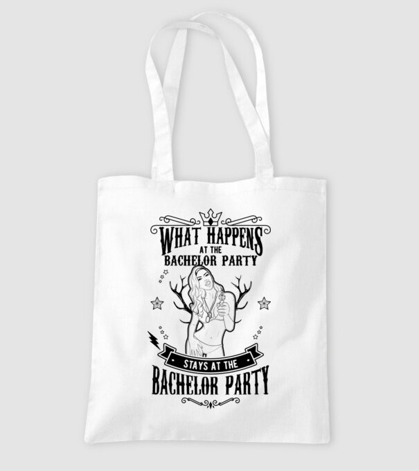 Bachelor party model alb pe tricou