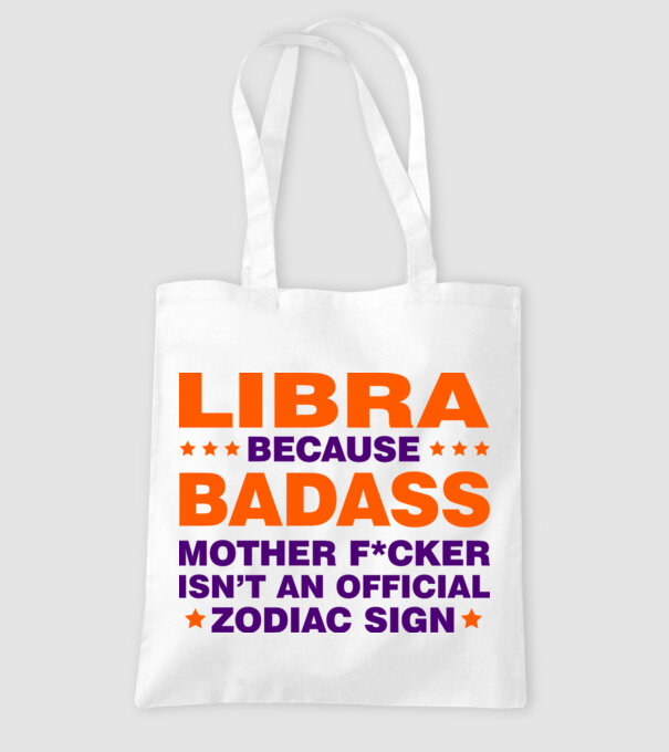 Badass zodiac LIBRA model alb pe tricou