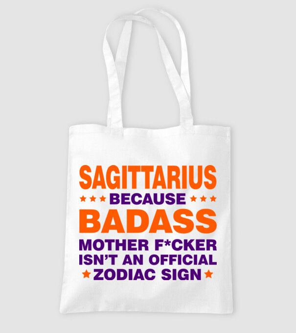 Badass zodiac SAGITTARIUS model alb pe tricou