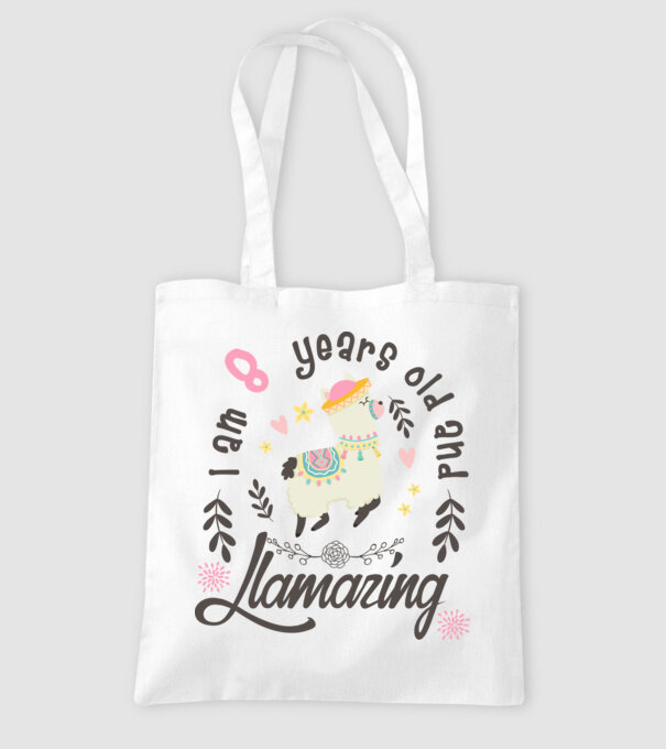 Birthday Llamazing 8 years old model alb pe tricou