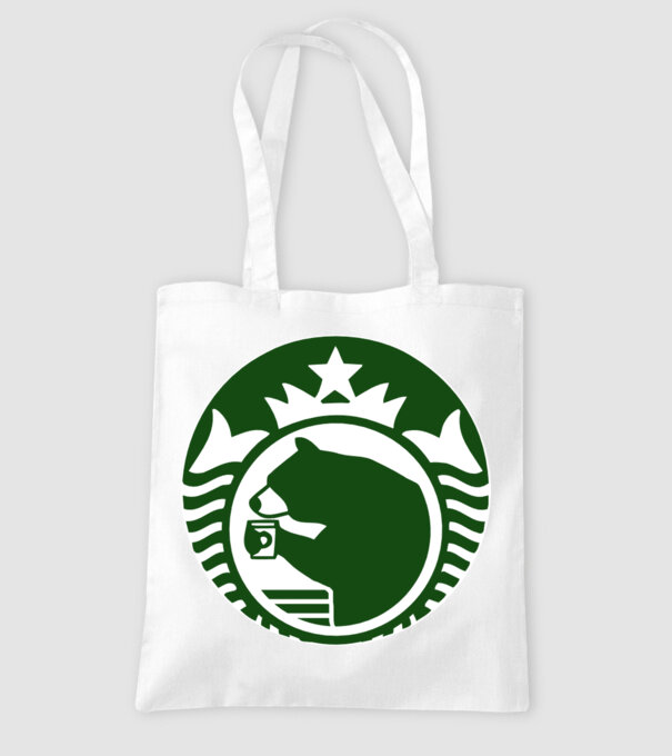 Bear Bucks model alb pe tricou