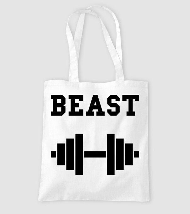 Beast model alb pe tricou