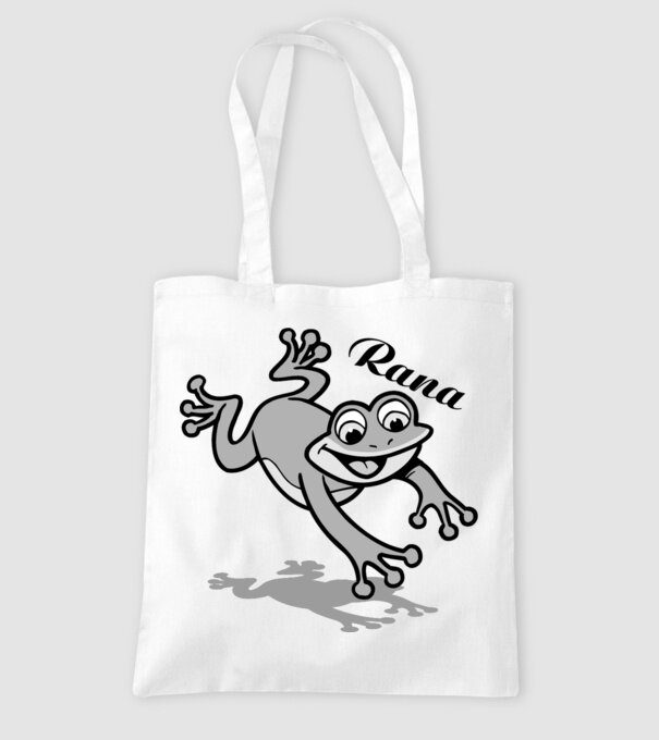 Frog model alb pe tricou