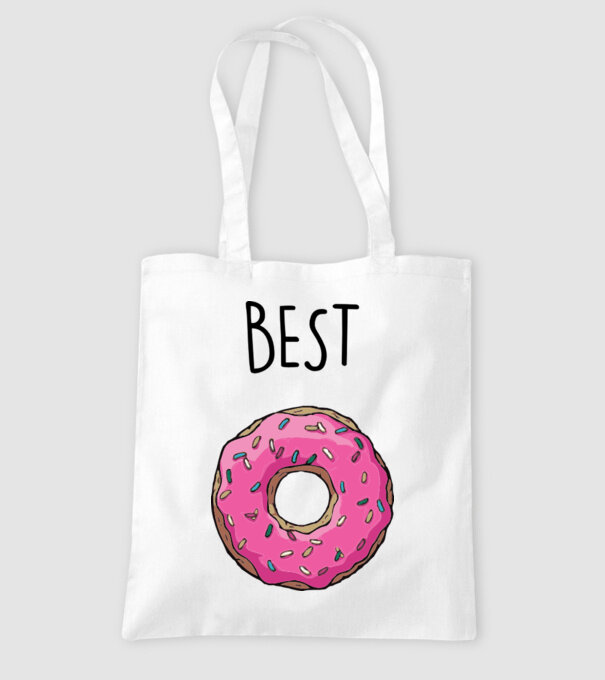 Best friends model alb pe tricou