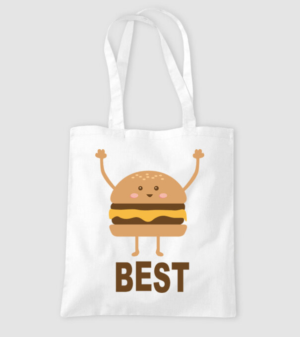 Best hamburger model alb pe tricou
