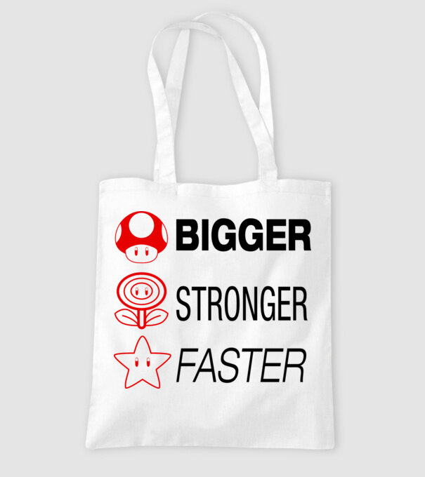 bigger stronger faster model alb pe tricou