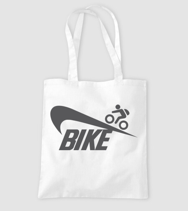 Bike logo model alb pe tricou