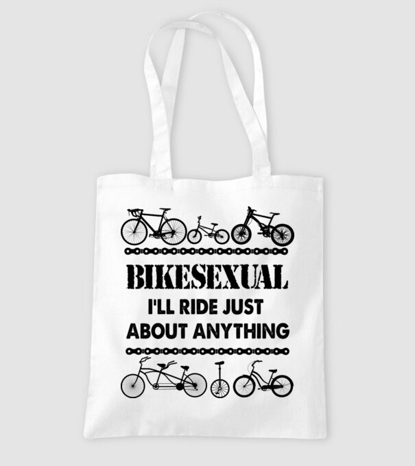 Bikesexual model alb pe tricou