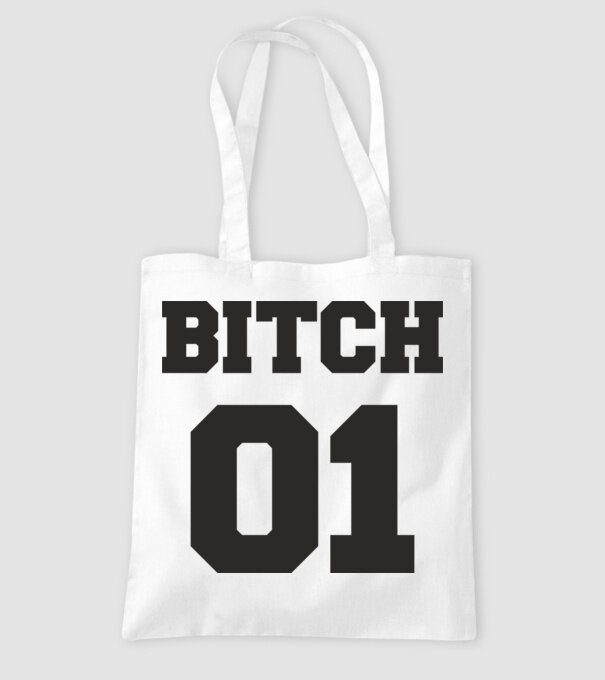 Bitch 01 model alb pe tricou