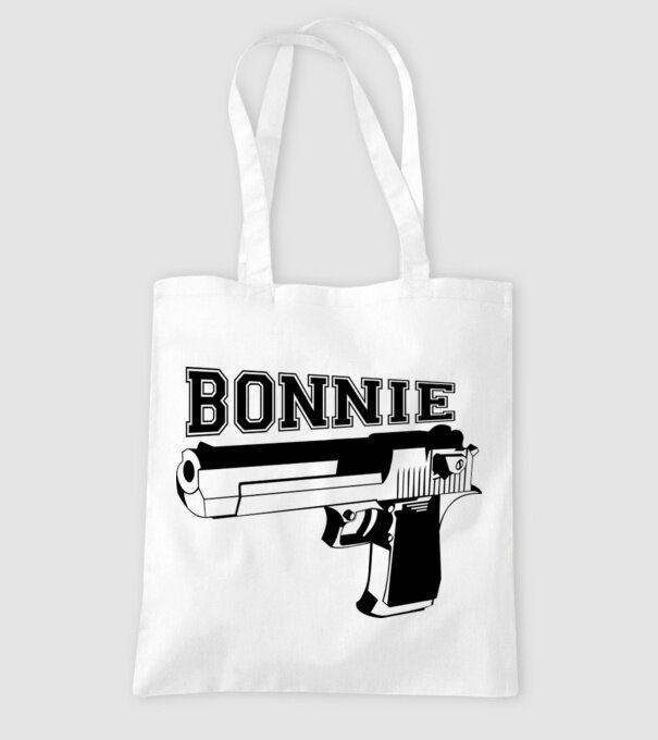 Bonnie model alb pe tricou