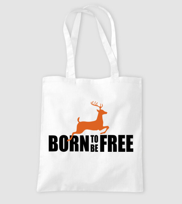 born to be freee model alb pe tricou