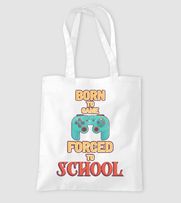 Born to game model alb pe tricou