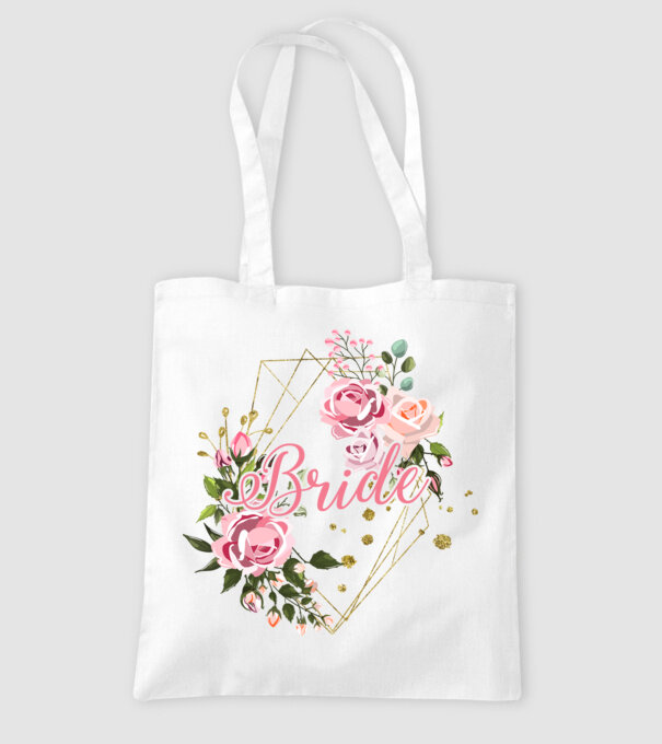 BRIDE roses floral model alb pe tricou