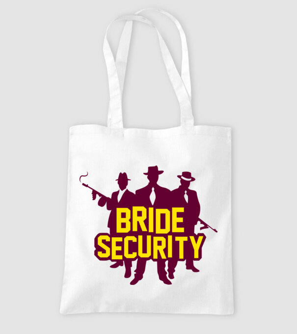 Bride Security model alb pe tricou