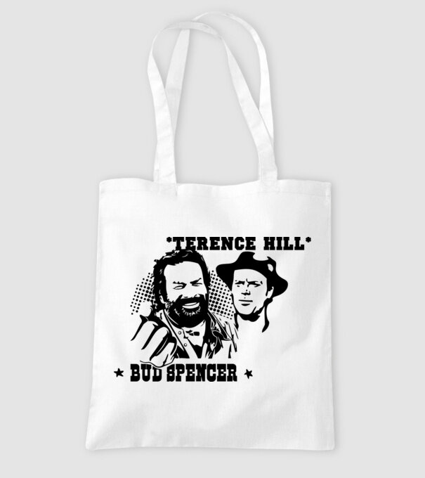 Bud Spencer Terence Hill model alb pe tricou