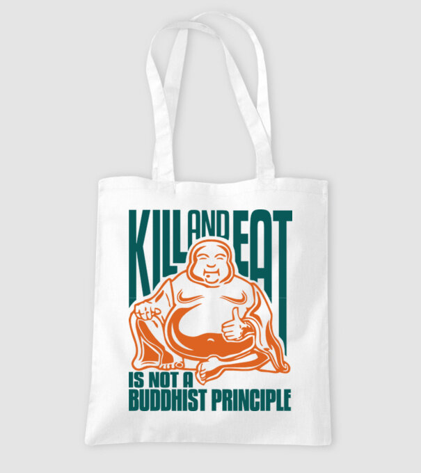 buddhist principle model alb pe tricou