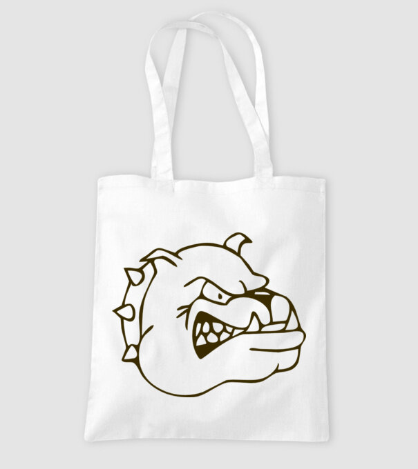 Bulldog model alb pe tricou