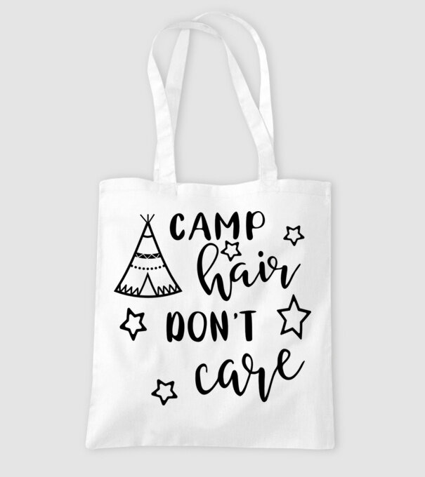 Camp hair teepee model alb pe tricou