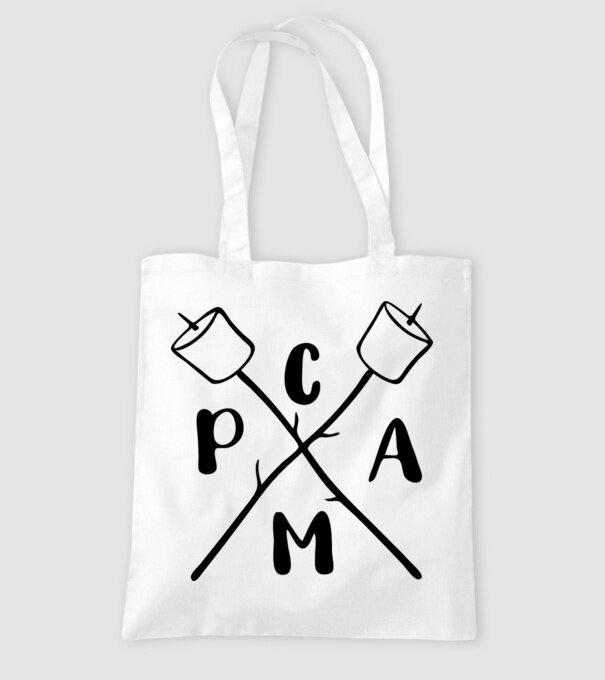 Camp marshmallow model alb pe tricou