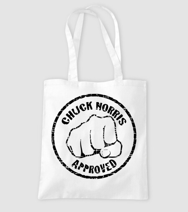 Chuck Norris Approved model alb pe tricou