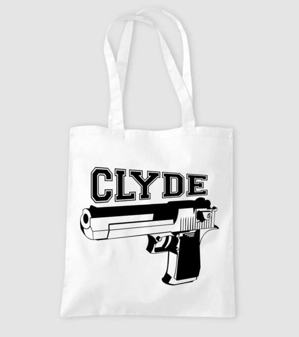 Clyde model alb pe tricou