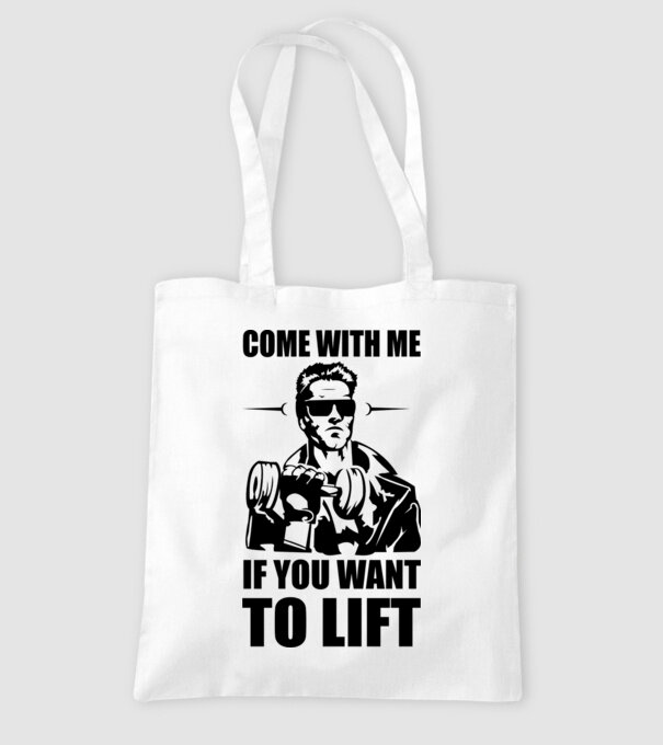 come with me arnold model alb pe tricou