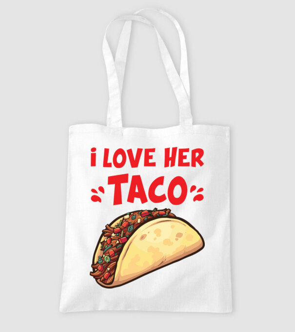 Couple TACO model alb pe tricou