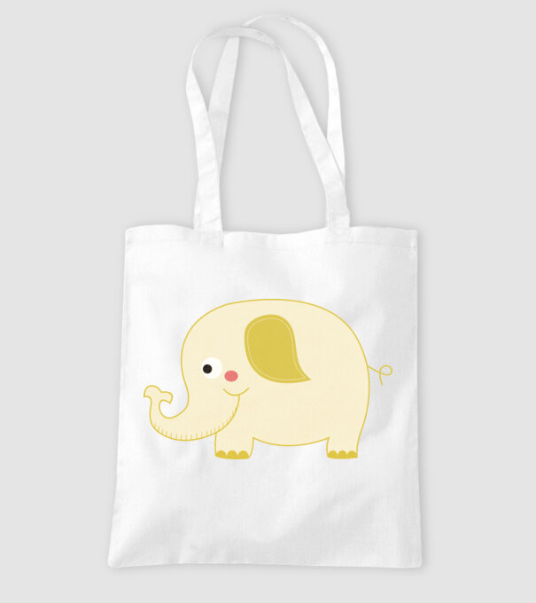 Cute elephant model alb pe tricou